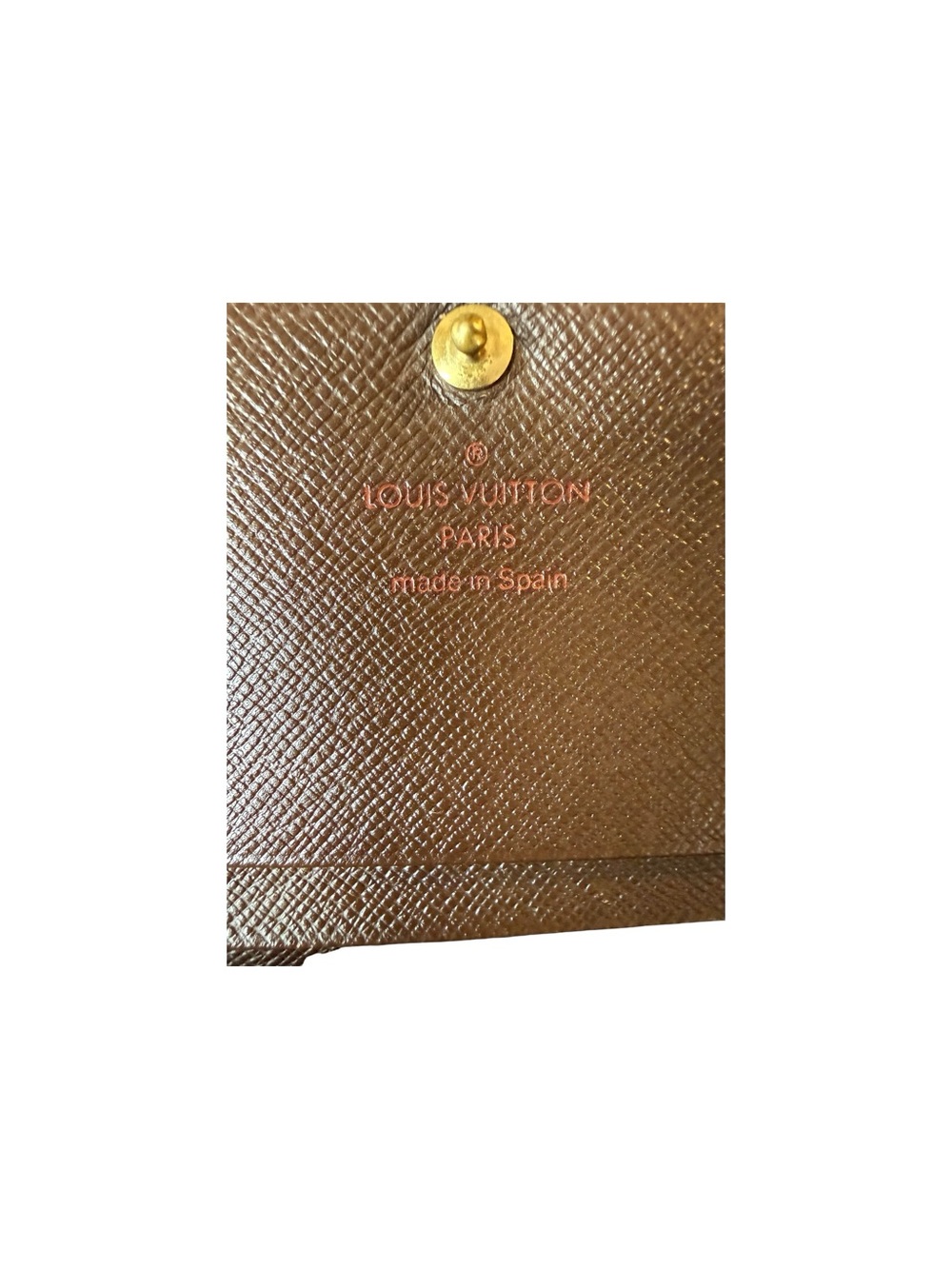 Louis Vuitton Brown Damier Ebene Compact Wallet with Gold-Tone Snap - Picture 6 of 13